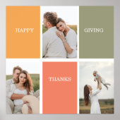 Poster Photo Family Collage moderne | Happy Thanksgiving (Devant)