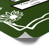 Poster Photo Family Tree Daisy Art Bordure en vert (Coin)