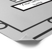 Poster Photo Family Tree Fer forgé Look Bordure sur Grey (Coin)