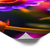 Poster photo Fleurs violettes et gouttes de ragoût (Coin)