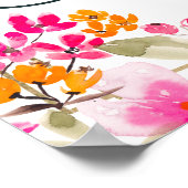 Poster Photo Floral Boho script or floral graduation (Coin)