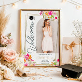Poster Photo Floral Boho script or floral graduation