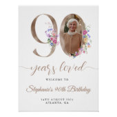 Poster Photo florale du printemps 90e anniversaire Bienve (Devant)