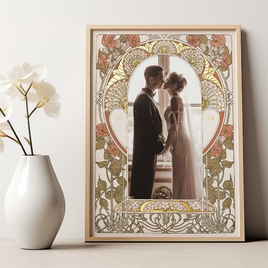 Poster photo Foil personnalisable Art Nouveau Mari
