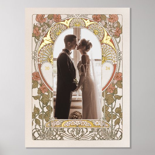 Poster photo Foil personnalisable Art Nouveau Mari (Recto)