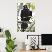 Poster photo Funny Raven Wildlife (Bureau à domicile)