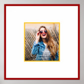 Poster Photo Graduation Autographe Cardinal et Or (Devant)