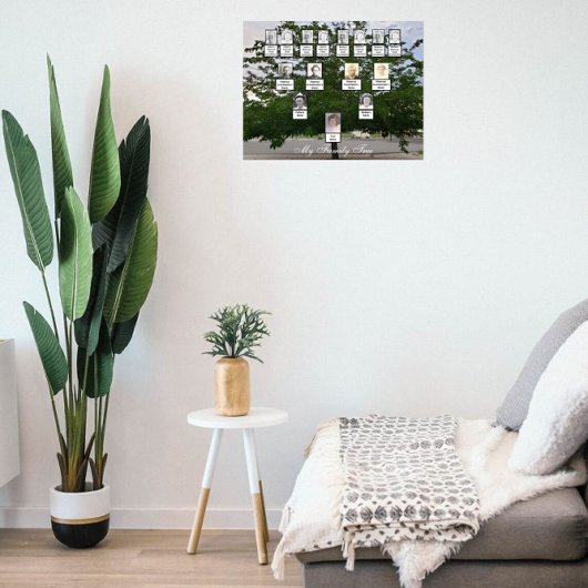 Poster photo Green Summer Family Tree