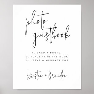 Poster Photo Guestbook Sign Modèle, Photo Guestbook