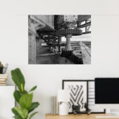 Poster Photo industrielle - Engin de tournage du pont fer (Bureau à domicile)