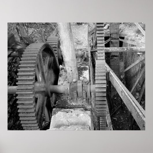 Poster Photo industrielle - Grist Mill Transmission Gear (Devant)