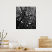 Poster Photo industrielle - Travailleurs du pont ferrovia (Cuisine)