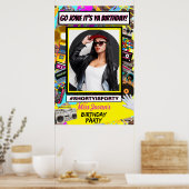 Poster Photo Instagram d'anniversaire Rétro 80/90 (Cuisine)