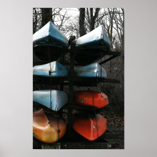 Poster photo Kayaks empilés (Devant)