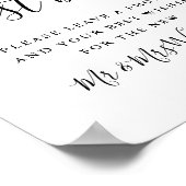 Poster Photo Livre D'Invité Signal De Script Noir Et Blan (Coin)