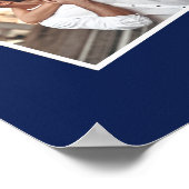 Poster Photo Mariage bleu bleu de la marine (Coin)