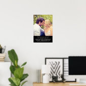 Poster Photo Mariage noir unique Enregistrer le film Date (Bureau à domicile)