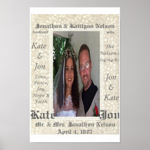 Poster Photo Mariage personnalisée