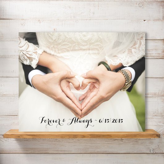 Poster Photo Mariage personnalisée pour toujours et toujo