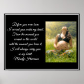 Poster Photo Maternité belle maman enceinte Citation (Devant)