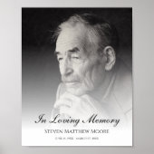 Poster Photo Memorial Hommage funéraire de la mort (Devant)