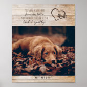 Poster Photo mémorial rustique de chien (Devant)