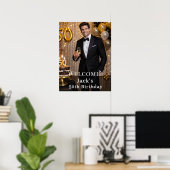Poster Photo men guys welcome birthday party (Bureau à domicile)