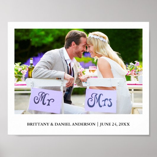 Poster Photo minimaliste moderne Mariage (Devant)