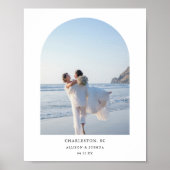 Poster Photo minimaliste moderne Mariage Arch Couple (Devant)
