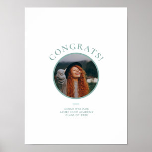Poster Photo Minimaliste Moderne Teinte de Teal pour le D