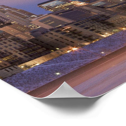 Poster Photo Minneapolis Minn Skyline | Pont en arc de pi (Coin)