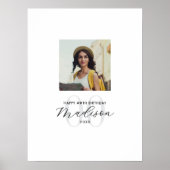 Poster Photo moderne Birthday Invest Signboard (Devant)