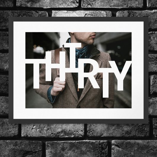 Poster Photo moderne du 30e anniversaire