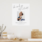 Poster Photo Moderne Elle A Dit Oui Welcome Engagement (Cuisine)