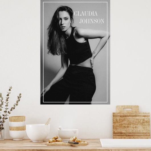 Poster Photo moderne et design noir et blanc (Cuisine)