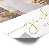 Poster Photo Moderne Graduation Élégant Script Or (Coin)