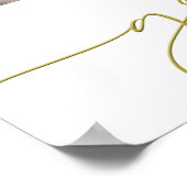 Poster Photo Moderne Graduation Élégant Script Or (Coin)