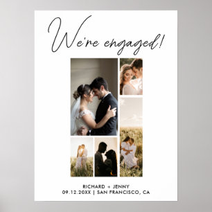 Poster Photo Moderne Nous sommes fiancés Fête de fiançail