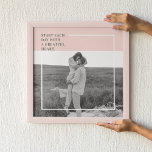 Poster Photo moderne Pastel Pink Famille Beau Cadeau<br><div class="desc">Photo moderne Pastel Pink Famille Beau Cadeau</div>