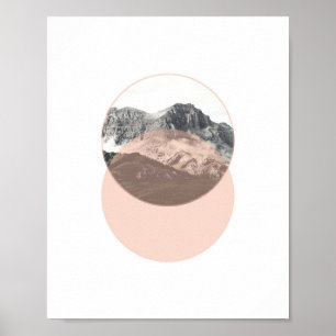 Poster photo Mountain Art rose minimal