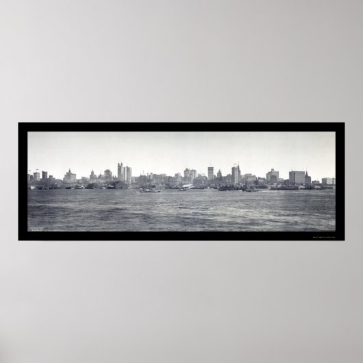 Poster Photo New York Skyline 1900 (Devant)