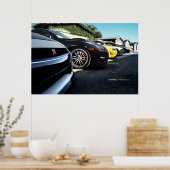Poster Photo Nissan GT-R Skyline R35, R34, R33, R32 (Cuisine)