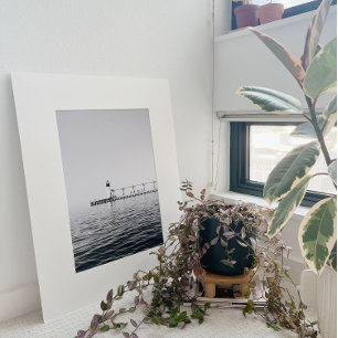 Poster photo noir & blanc Lighthouse