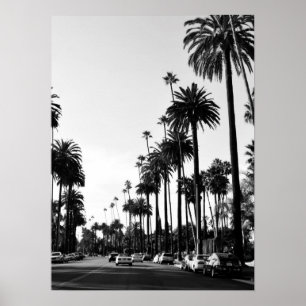 Poster photo noir et blanc de Los Angeles Imprimer