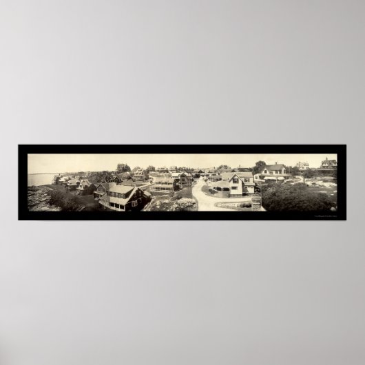 Poster Photo Oceanview Marblehead 1908 (Devant)