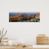 Poster photo of a mountainous autumn forest, mountains, p (Cuisine)