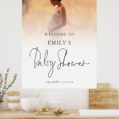 Poster Photo Overlay Baby shower d'accueil de script mode (Cuisine)