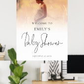 Poster Photo Overlay Baby shower d'accueil de script mode (Bureau à domicile)