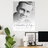 Poster Photo Overlay Célébration du nom de vie Funéraille (Bureau à domicile)