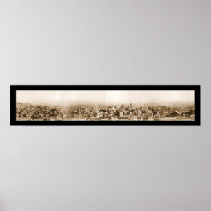Poster Photo panoramique 1910 de San Francisco